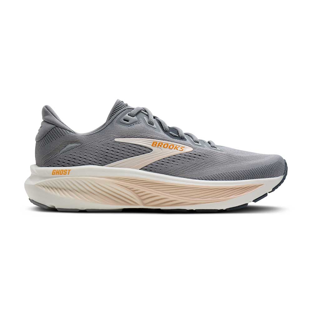 Women's Ghost 18 Running Shoe - Grey/Morganite/Coconut - Regular (B)