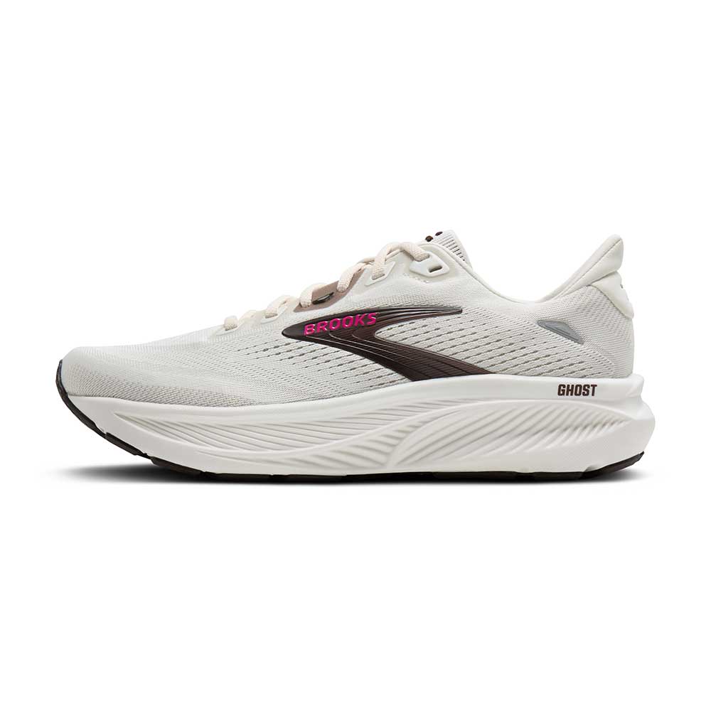 Women's Ghost 18 Running Shoe - Coconut/Coffee/Fuchsia - Regular (B)