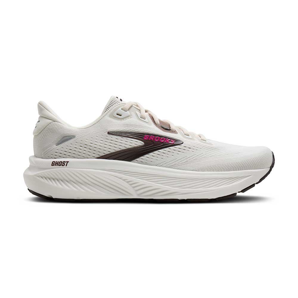 Women's Ghost 18 Running Shoe - Coconut/Coffee/Fuchsia - Regular (B)