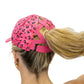 Jag Camo Fuchsia Ponytail Hat