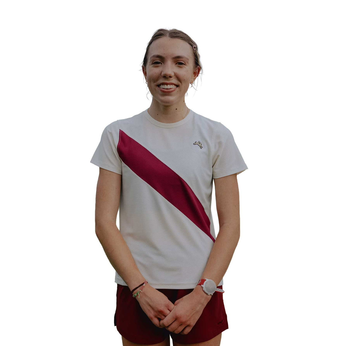 Women's Van Cortlandt Tee - Ivory/Raspberry