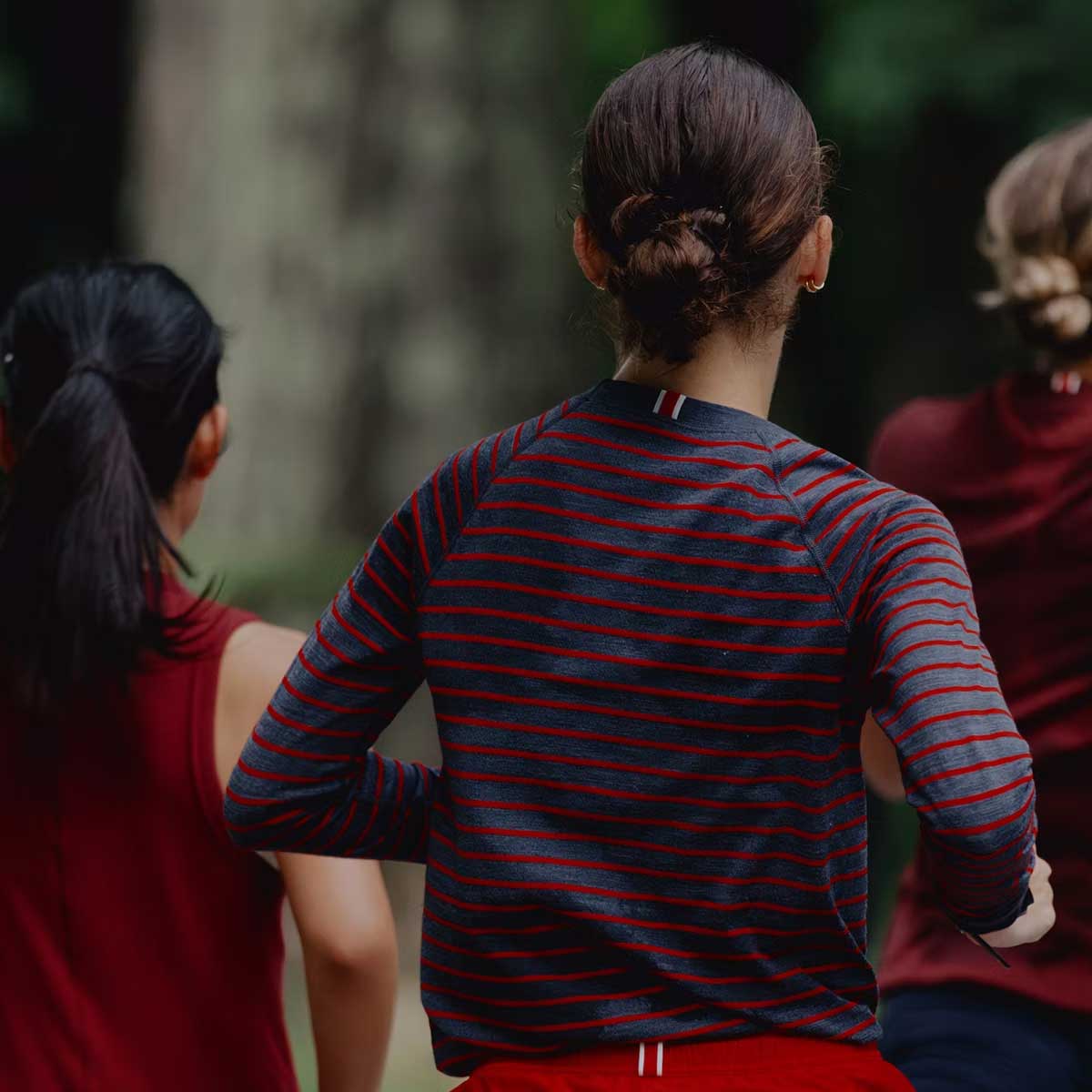 Women's Brighton Base Layer - Navy/Racing Red Stripe