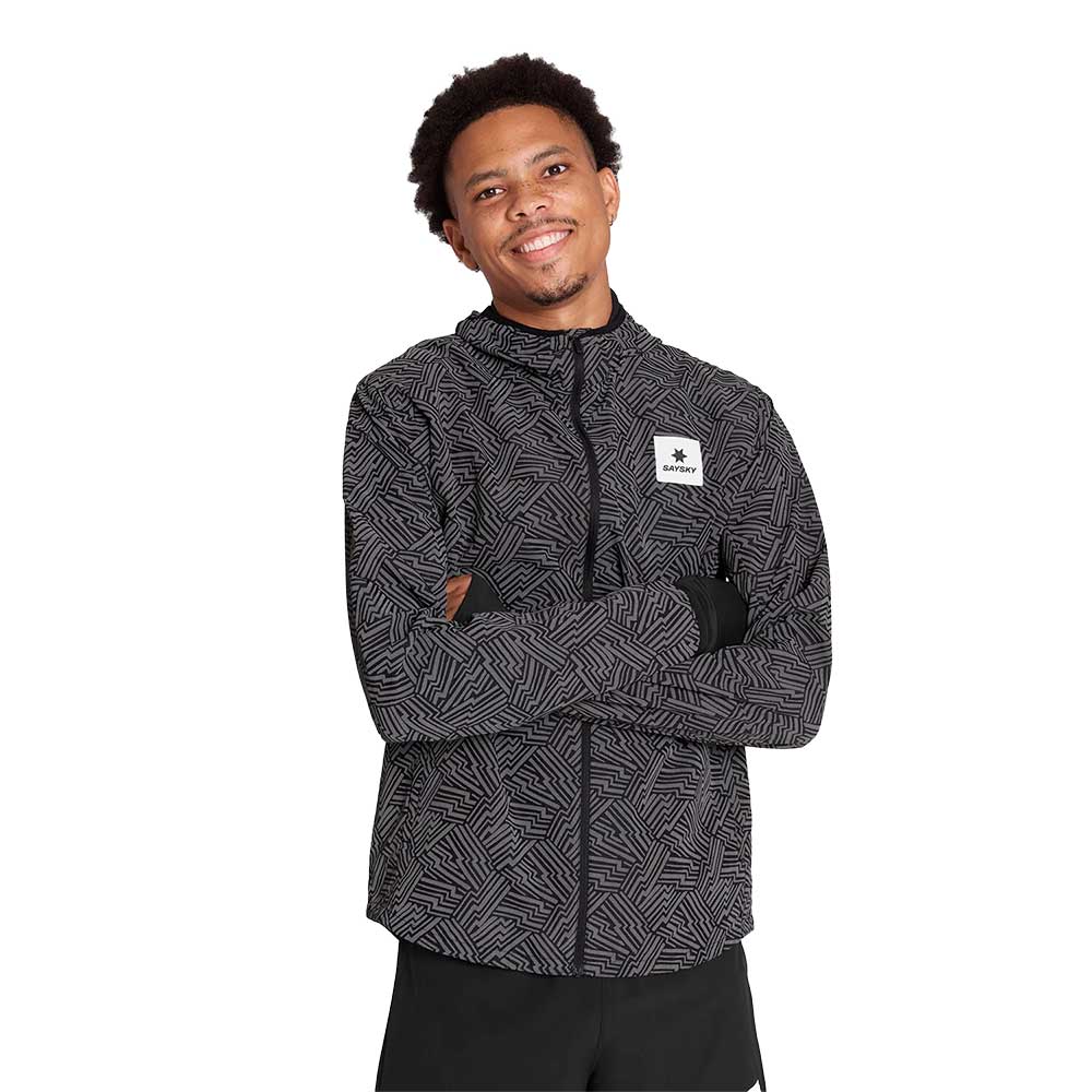 Men's Reflective Blaze Jacket - Black AOP