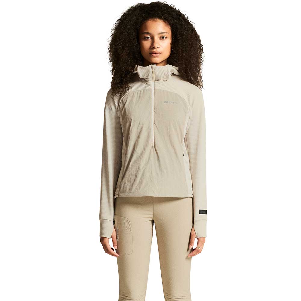 Women's Subz Light Hood Sweater - Plaster