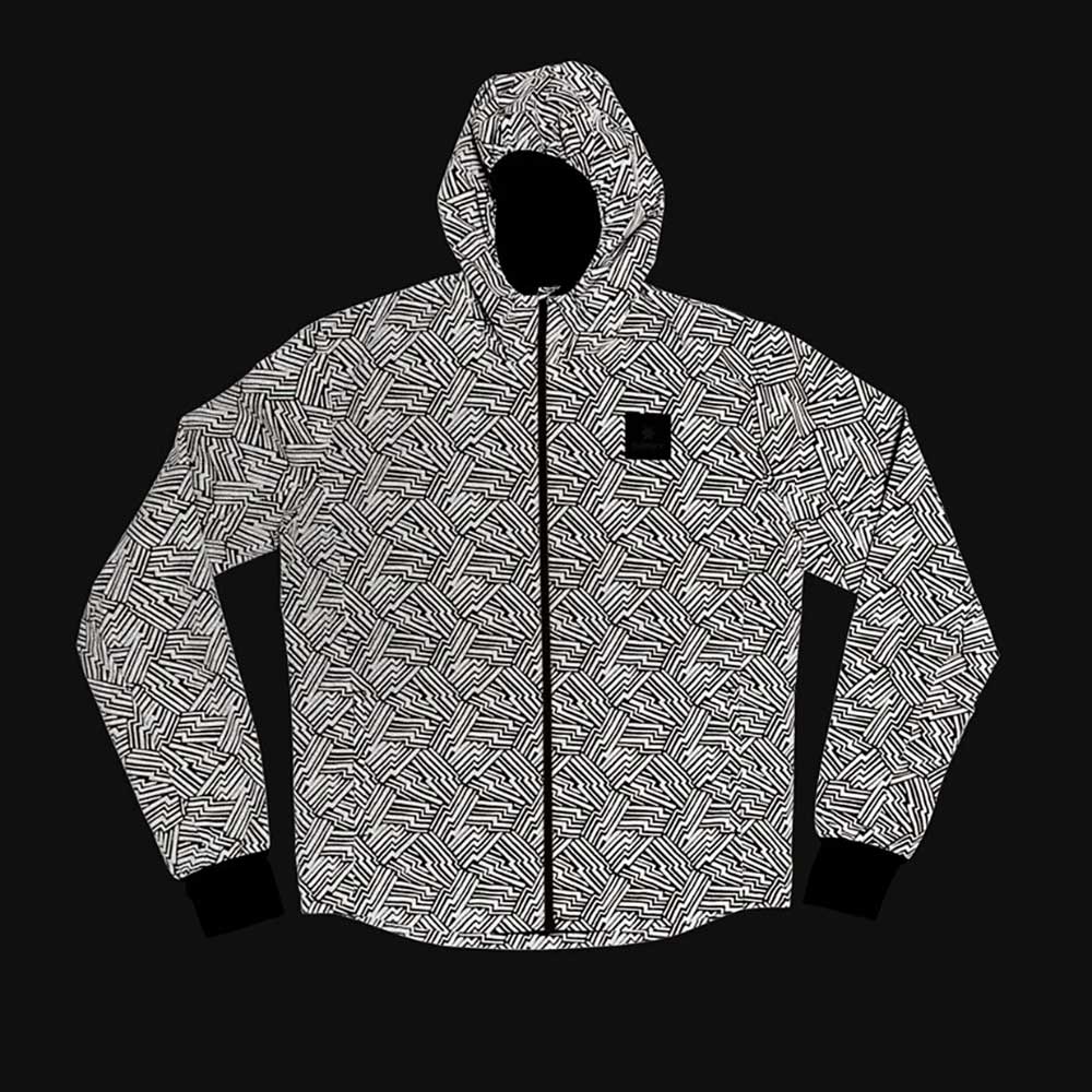 Men's Reflective Blaze Jacket - Black AOP