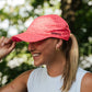 Neon Flash Pink Ponytail Hat