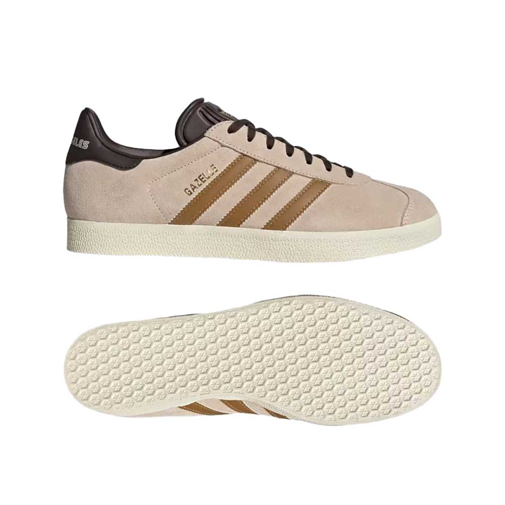 Gazelle MLS Indoor Soccer Shoe Linen Gold Ochre Dark Brown Regular Gazelle Sports