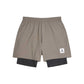 Men's Pace 2-in-1 Shorts - Taupe