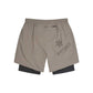 Men's Pace 2-in-1 Shorts - Taupe