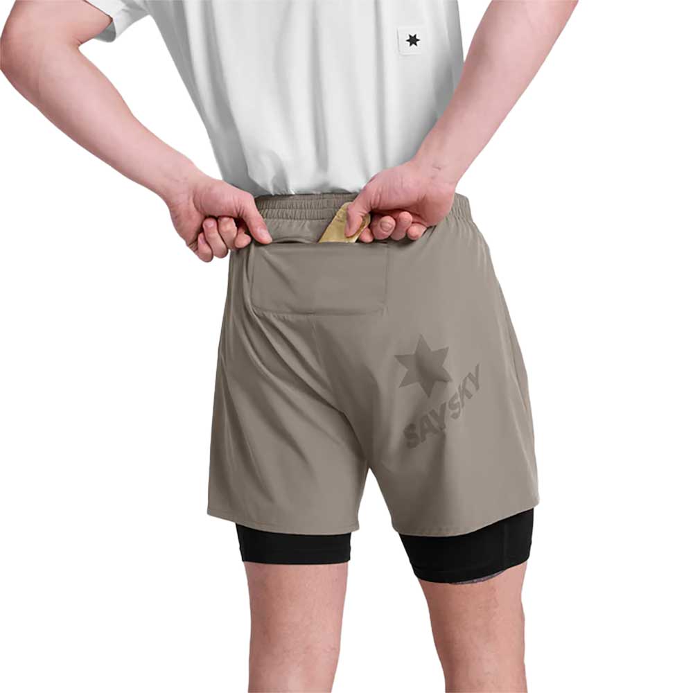 Men's Pace 2-in-1 Shorts - Taupe