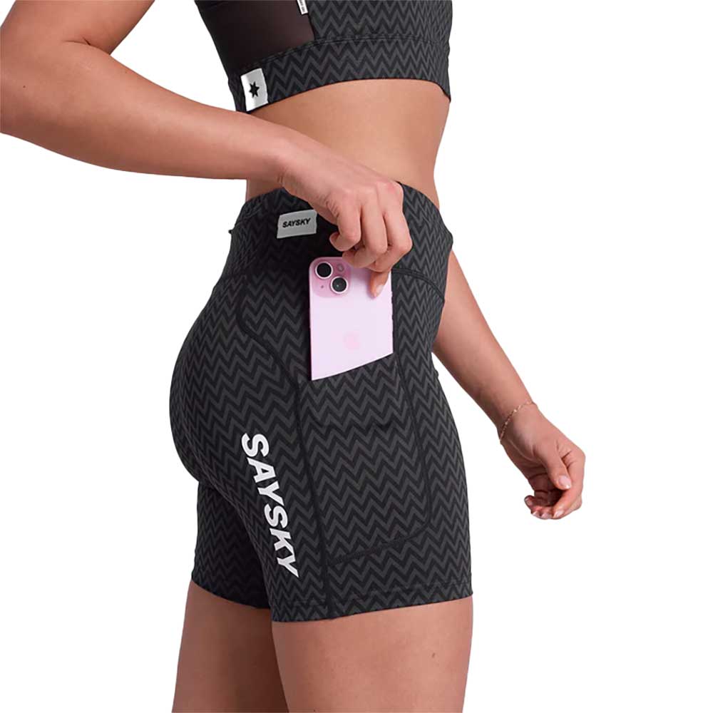 Women's Zig Zag Combat+ Short Tights 7" - Black