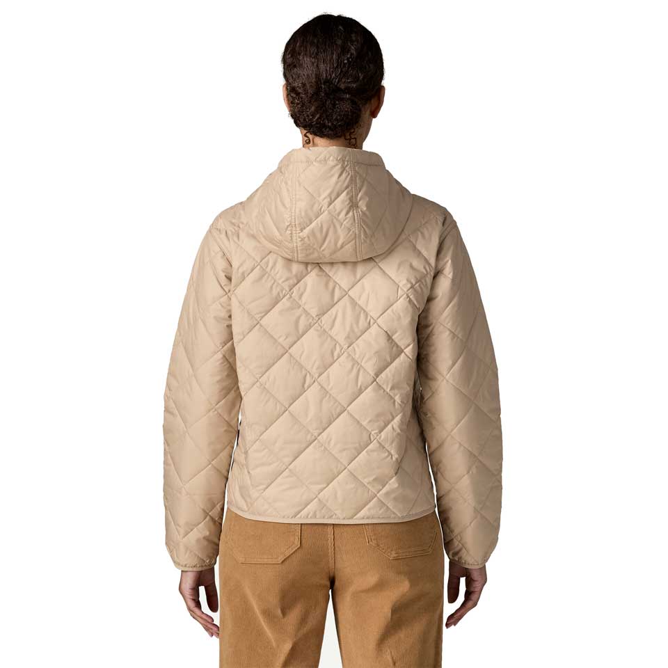 Women's Diamond Quilted Bomber Hoody - Oar Tan