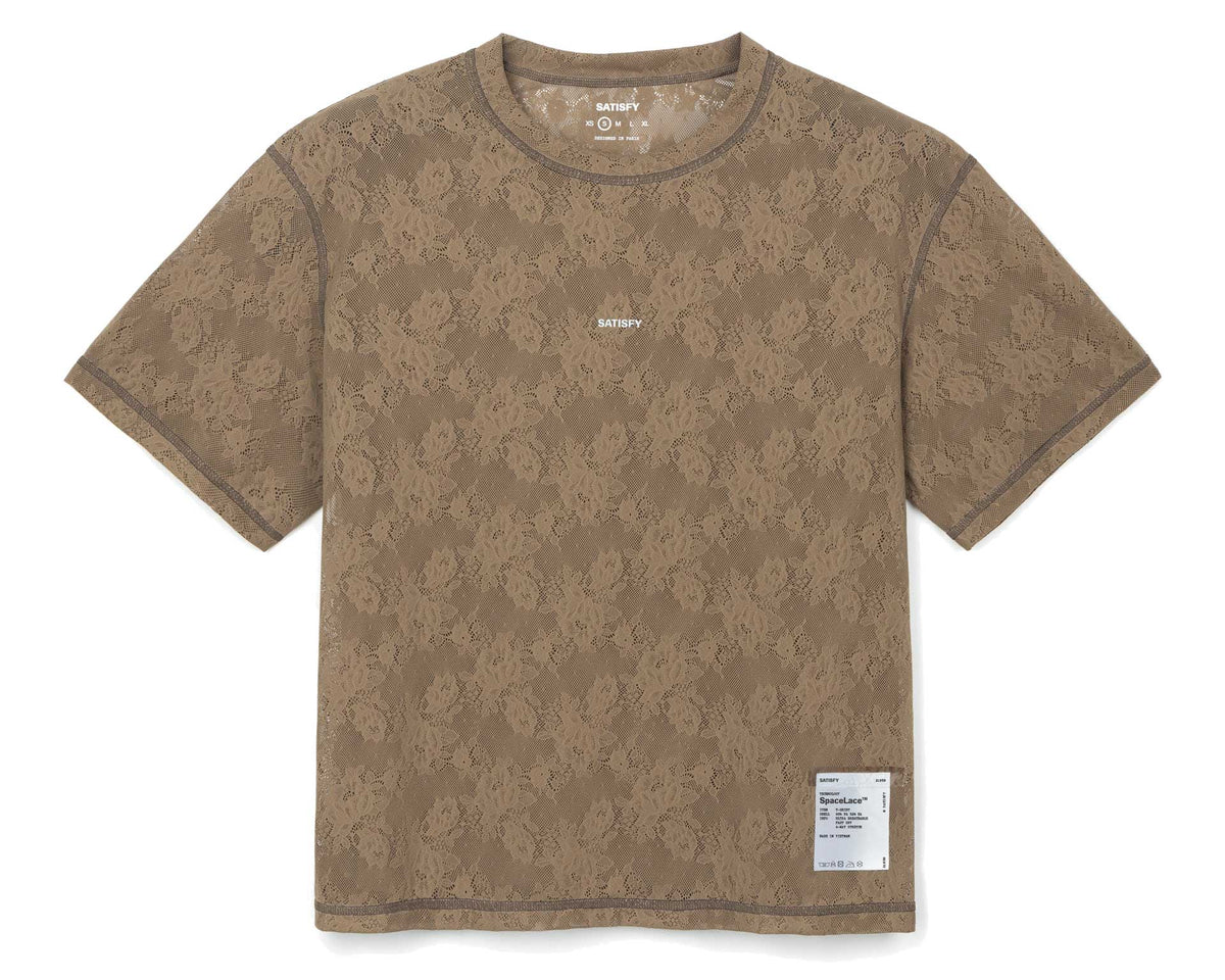 Women's Space-Lace T-shirt - Shitake