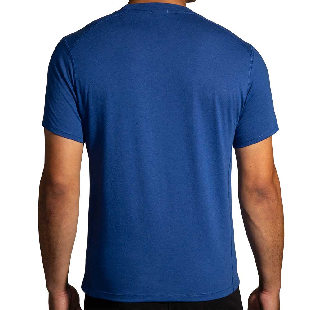 Men's Distance Short Sleeve 2.0 - Htr Aegean/Eclipse Tra