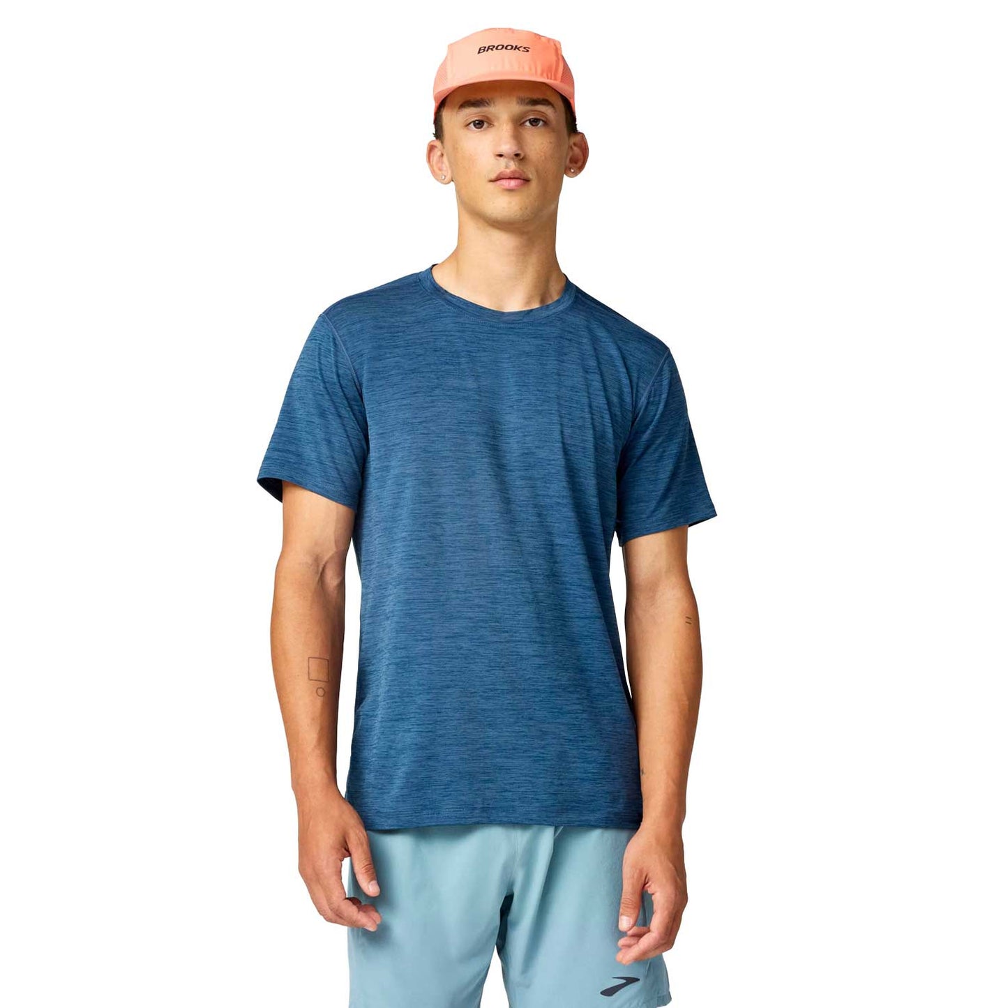 Men's Luxe Short Sleeve - Heather Indigo