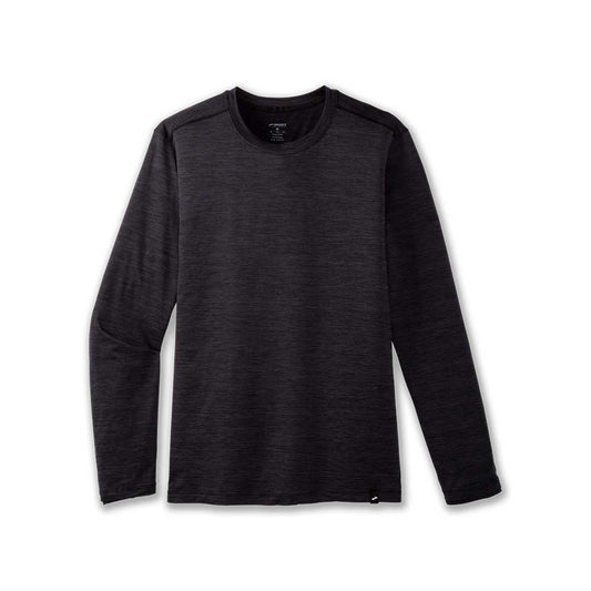 Men's Luxe Long Sleeve - Heather Deep Black