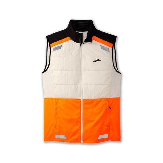 Run Visable Insulated Vest 2.0 - Ecru/Fluoro Flash/Black