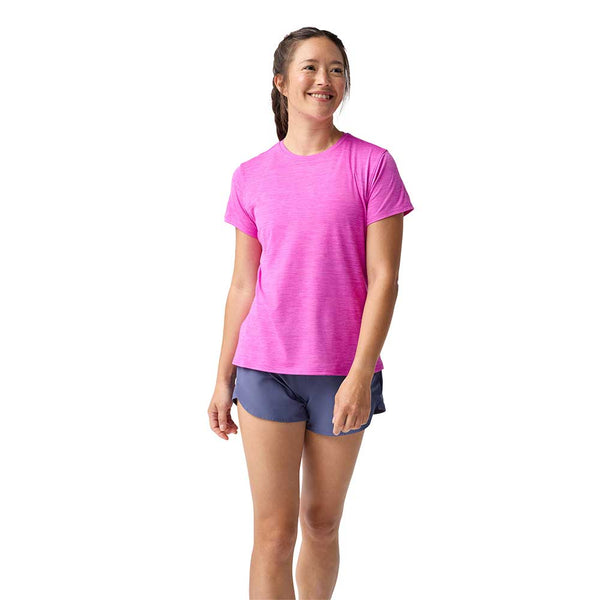 ブルックス Brooks Luxe Short Sleeve レディース シャツ トップス Heather Magenta Women's Luxe Short Sleeve Shirt - Heather Magenta – Gazelle