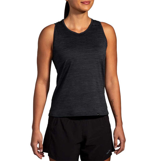 Women's Luxe Tank - Heather Deep Black