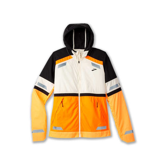 Women's Run Visible Jacket 2.0 - Ecru/Fluoro Flash/Black