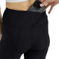 Women's Zip Flare Ribbed Legging - Onyx