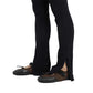 Women's Zip Flare Ribbed Legging - Onyx