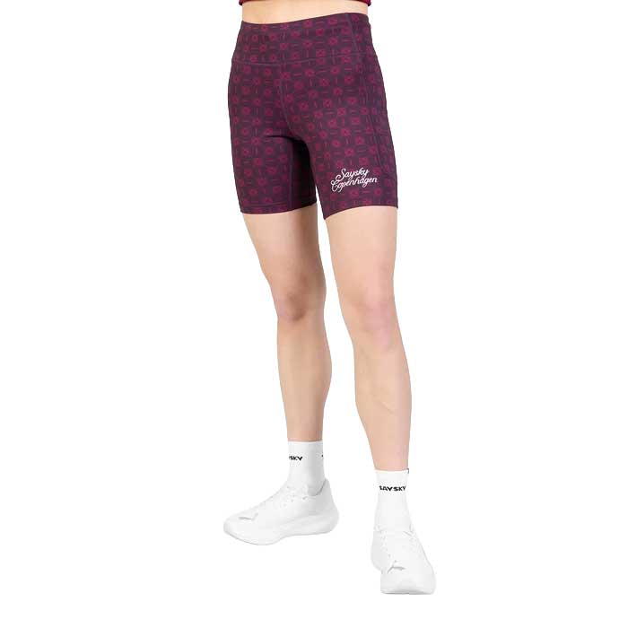 Women's Combat+ 7" Short Tights - Burgundy Couture