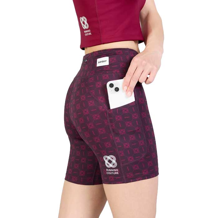 Women's Combat+ 7" Short Tights - Burgundy Couture