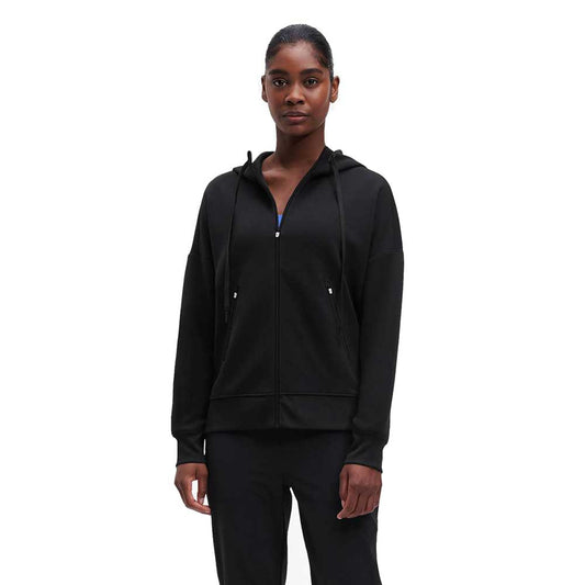 Women's Zippered Hoodie - Black