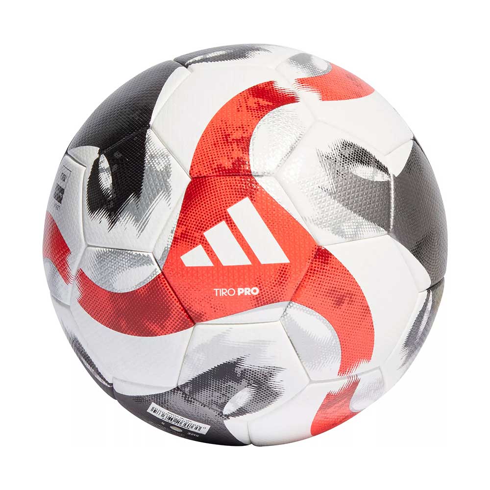 Tiro Pro Soccer Ball - White/Black/Ironmt/Powred
