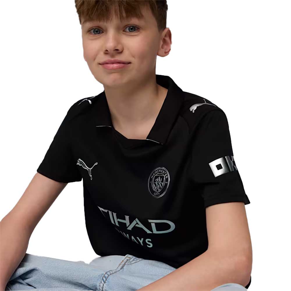 JR MCFC Away Jersey Replica - Puma Black
