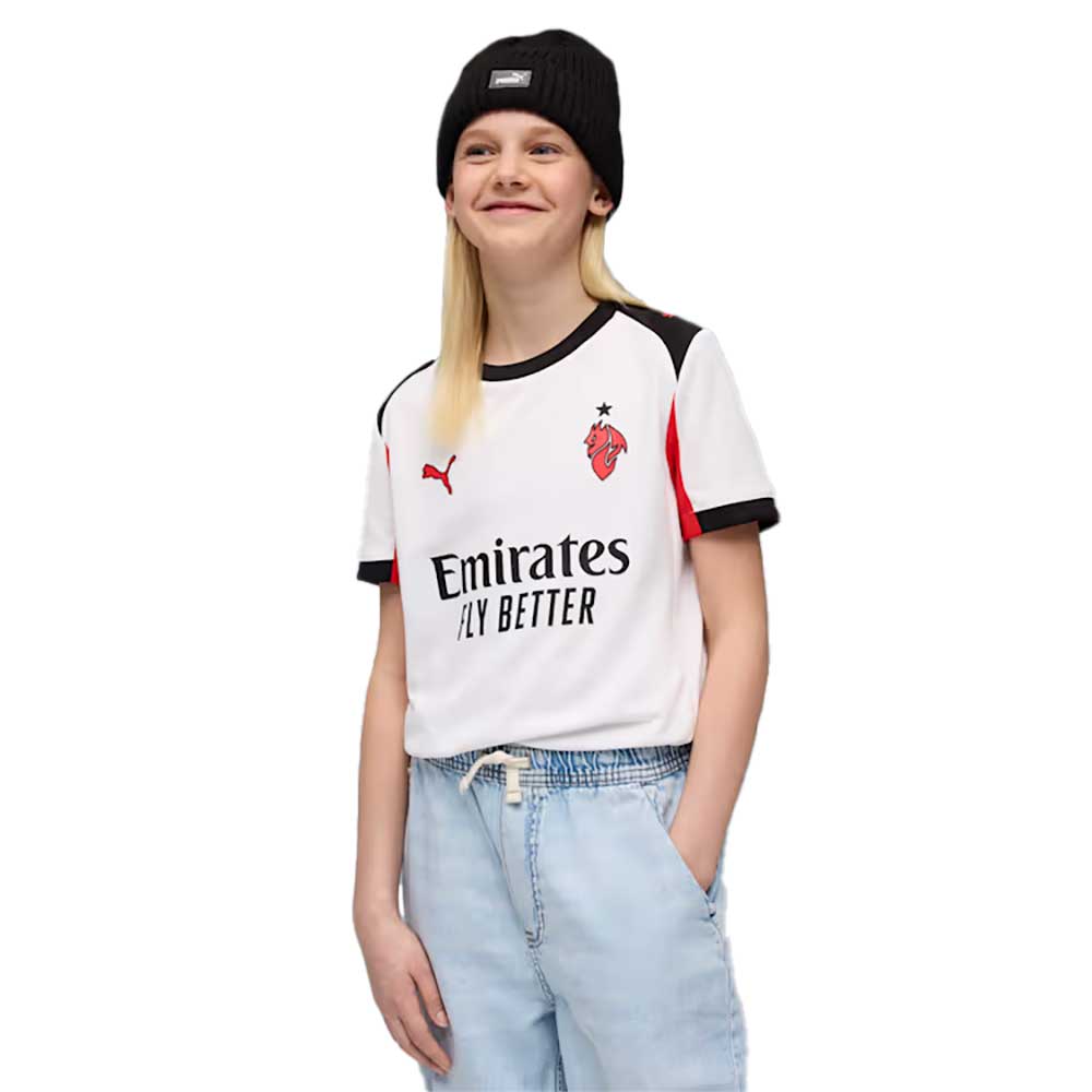 JR AC Milan Away Jersey Replica - Puma White/For All Time Red