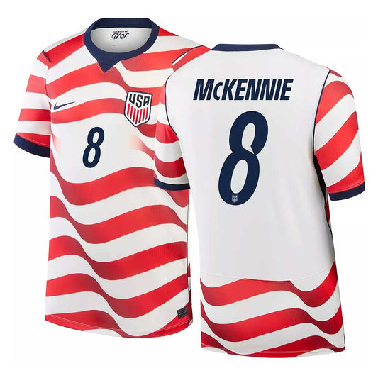 Men's USMNT 2026 Home Jersey MCKENNIE #8 - Sail/Midnight Navy/Midnight Navy