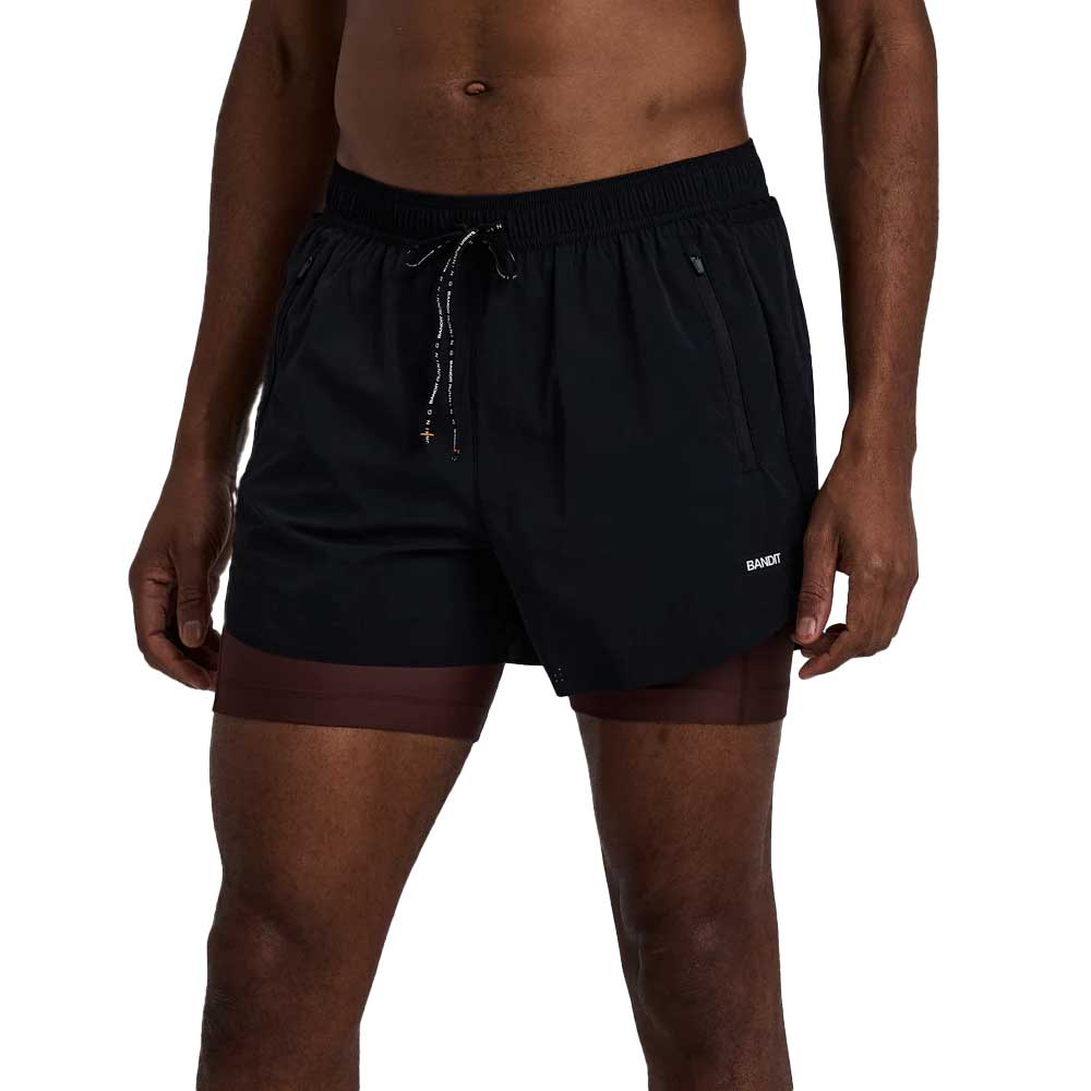 Men's Vento Training Short - Black/Cacao Liner