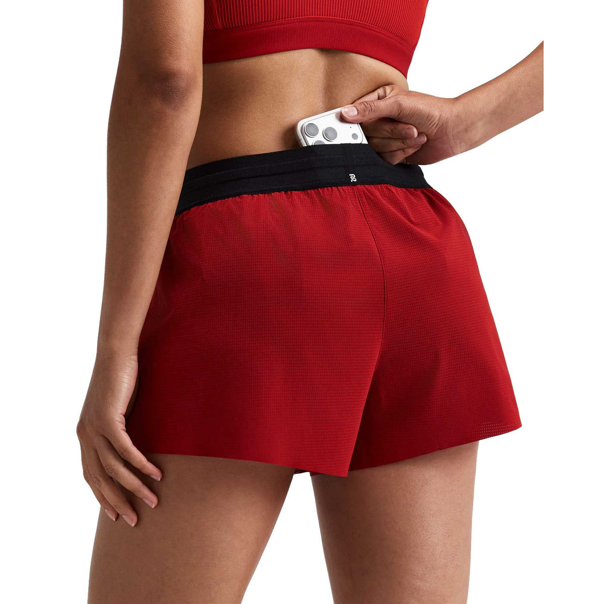 Women's Racing Cool Grid Split Shorts - Oxide Red