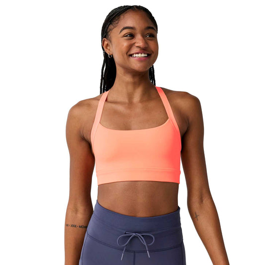Women's Luxe Strappy Bra - Cyber Peach