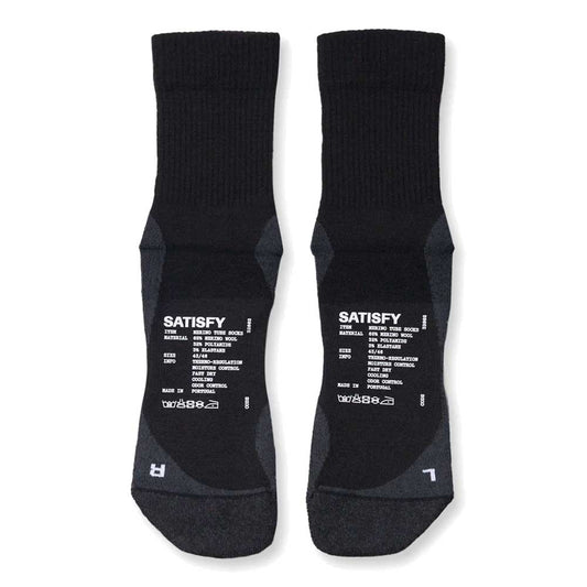 Merino Nylon Tube Socks - Black