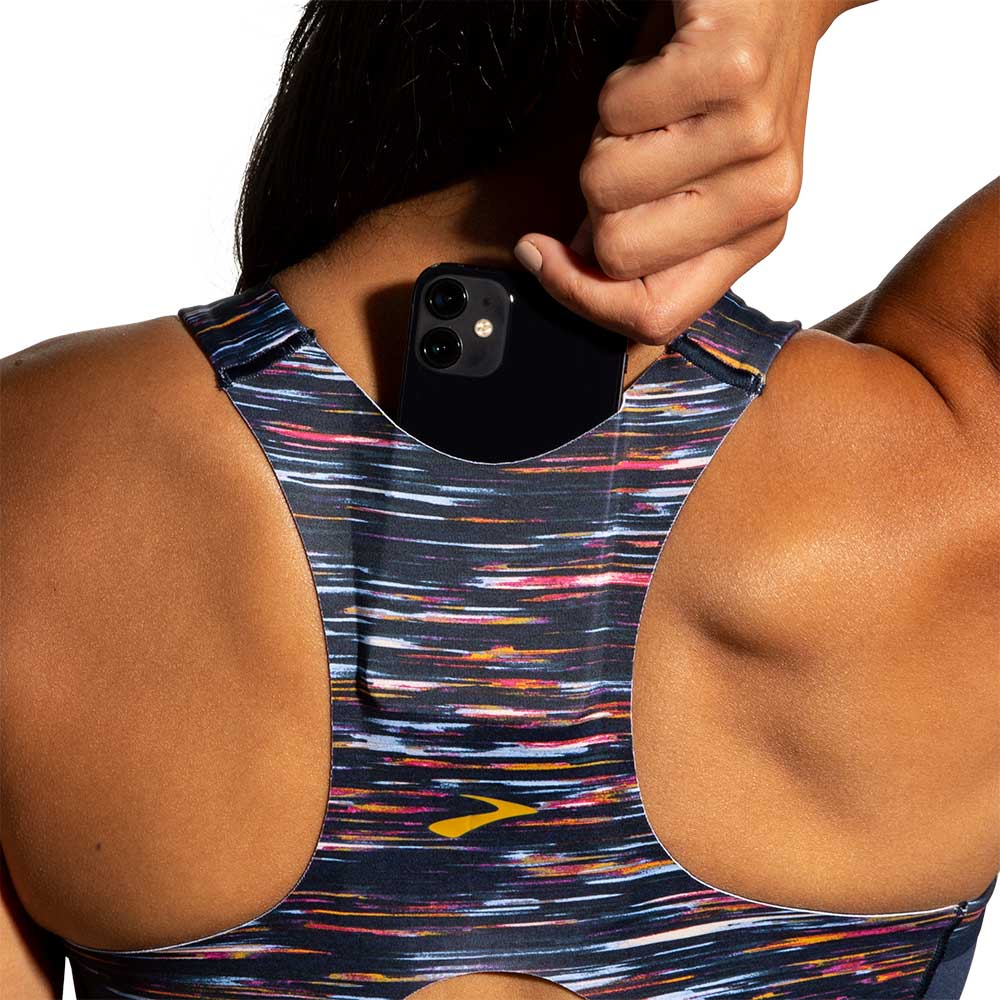 Women's 3 Pocket Sports Bra - Sundial Velocity Print