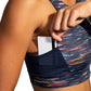 Women's Drive 3 Pocket Sports Bra - Sundial Velocity Print