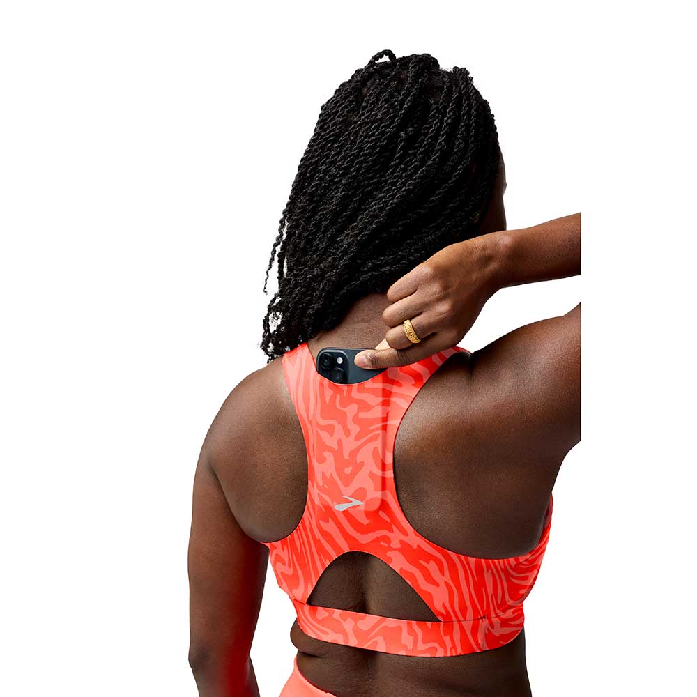Women's 3 Pocket Sports Bra - Neo Cayenne Speedscape