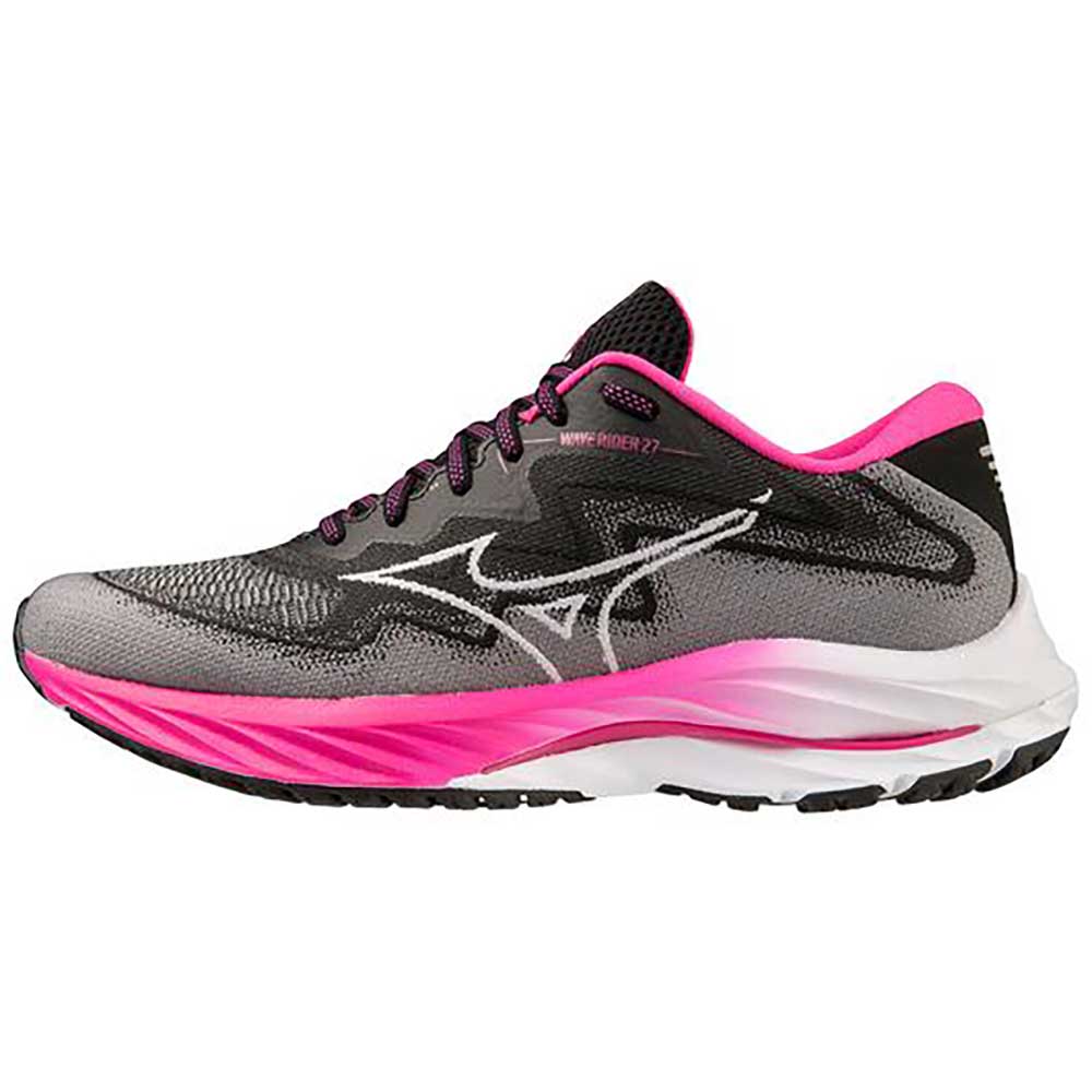 Women's Project Zero Wave Rider 27 Running Shoe - Black/White- Regular (B)