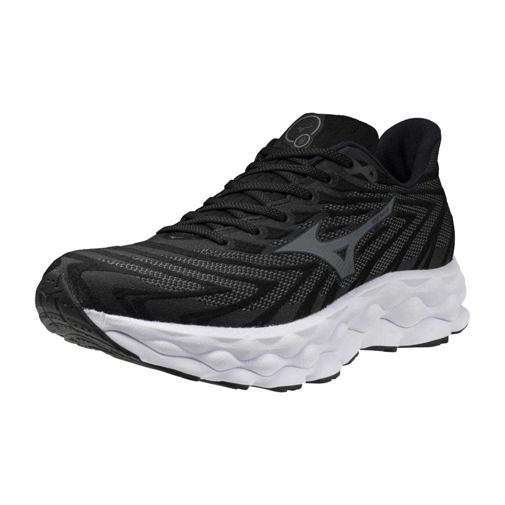 Men's Wave Sky 8 Running Shoe - Black/Metallic Grey - Regular (D)