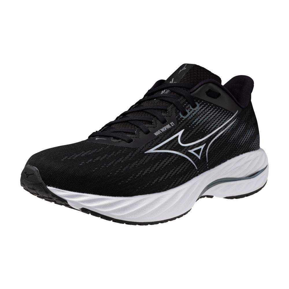 Men's Wave Inspire 21 Running Shoe - Black/Silver - Wide (2E)