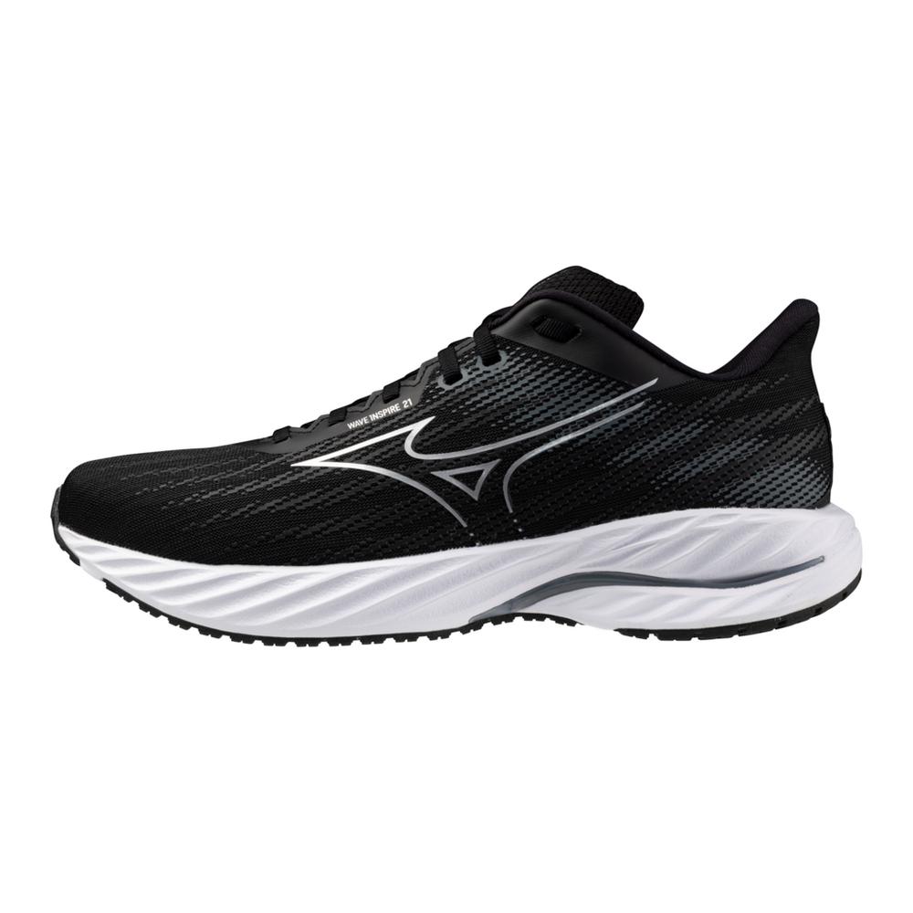 Men's Wave Inspire 21 Running Shoe - Black/Silver - Wide (2E)