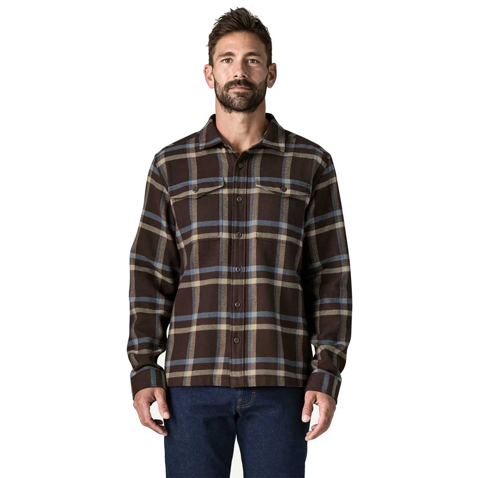 Men's Fjord Flannel Shirt - Crossing: Den Brown