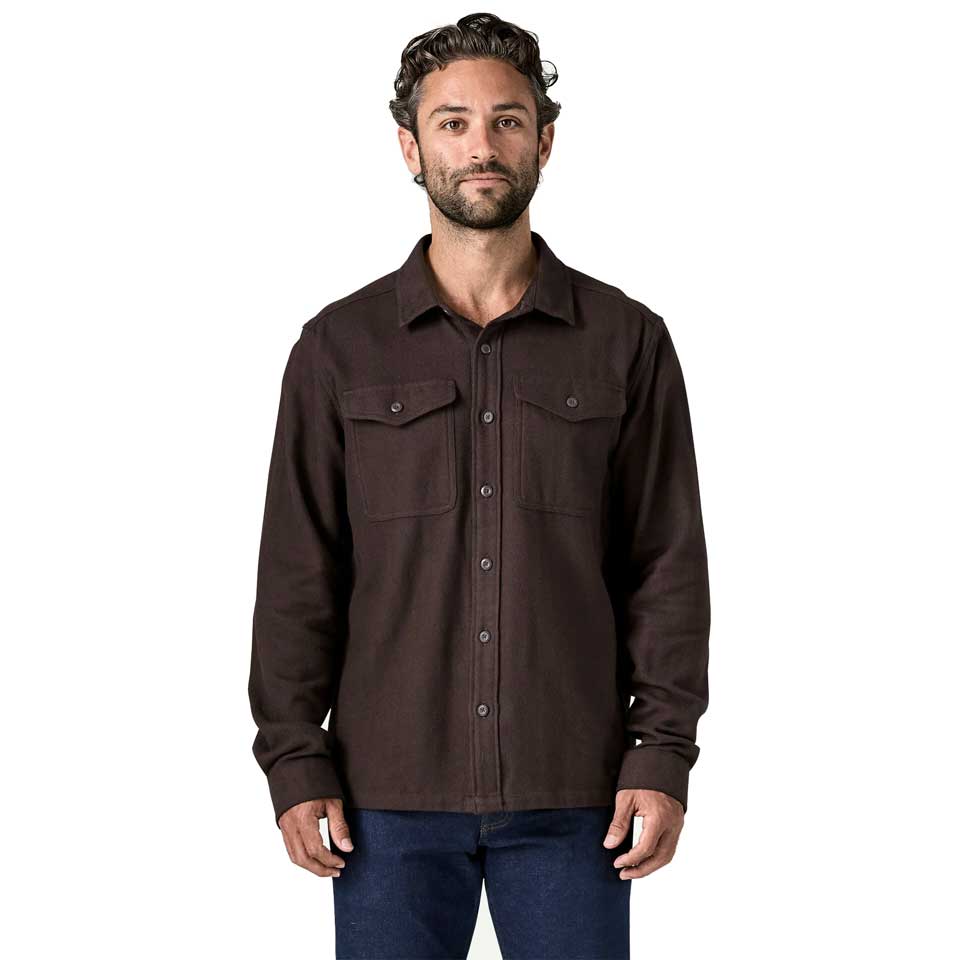 Men's Fjord Flannel Shirt - Mirror Weave: Den Brown