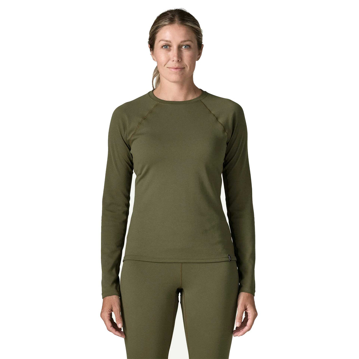 Women's Capilene Midweight Crew - Basin Green