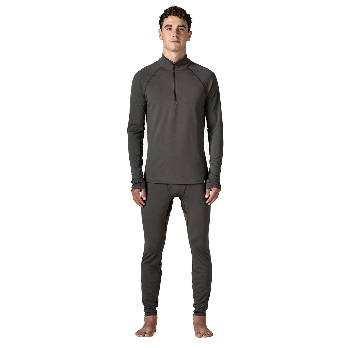 Men's Capline Midweight Zip Neck - Ink Black