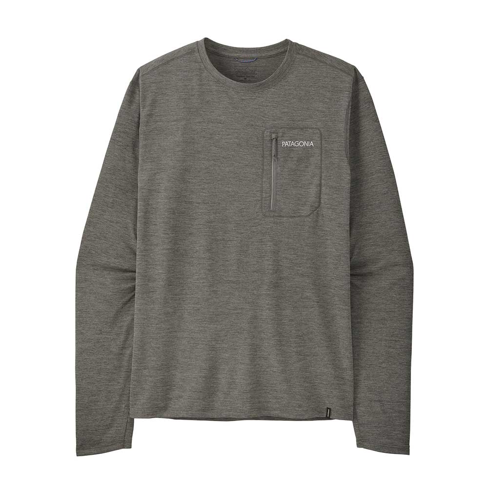 Men's Long Sleeve Capilene Cool Sun Shirt - Peak Visions: Forge Grey/Noble Grey X-Dye