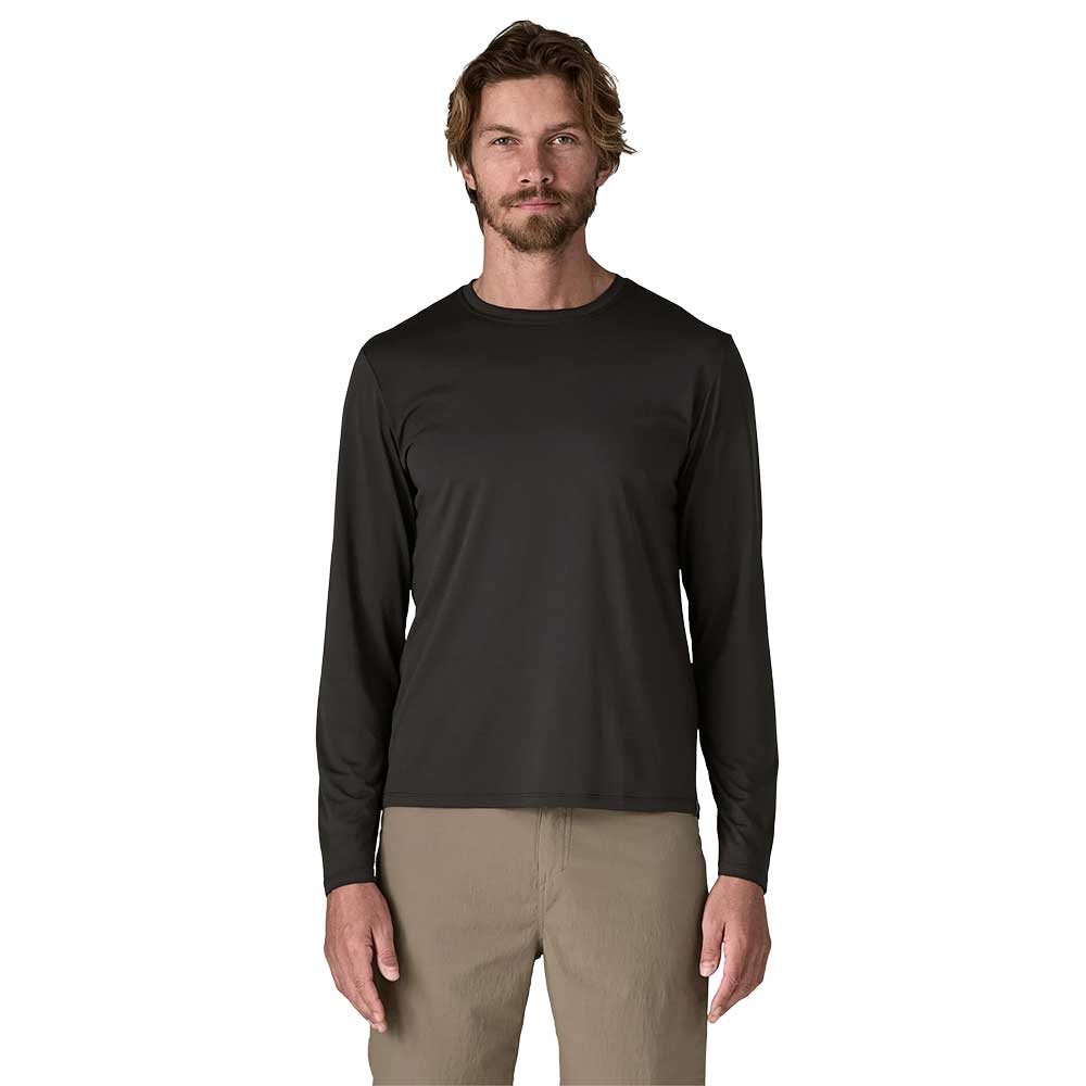 Men's Long Sleeve Capilene Cool Daily Shirt - Black